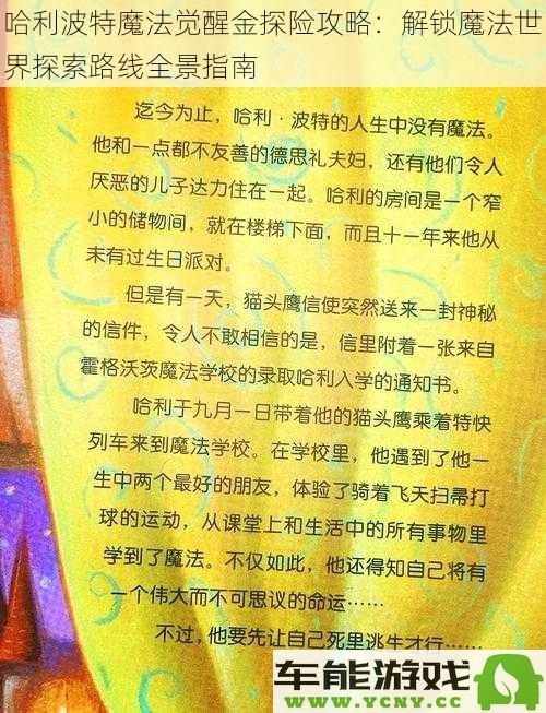 哈利波特魔法觉醒金探险全景攻略：深入探寻魔法世界的探索路线与秘诀