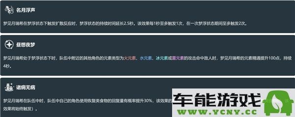 原神梦见月瑞希角色技能详解与使用技巧介绍